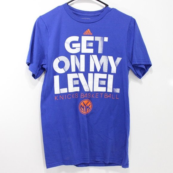 Adidas NBA New York Knicks Men's Short Sleeve T Shirt Size Small 100% Cotton - Picture 1 of 5